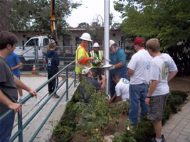 Levelling the pole