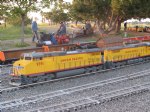 Picture Title - Some U.P. units on stand by in the yard.