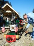 Picture Title - Tim oiling up the Jillie before heading up Crenshaw