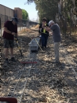 Picture Title - Ballasting and leaving the Crenshaw track 