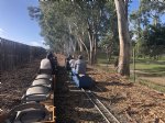 Picture Title - In Staging for a steam locomotive drag race 